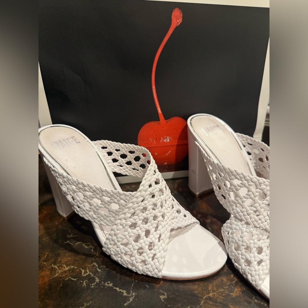 Paige Noel Woven Leather Mules - Picture 2 of 7